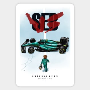 Sebastian Vettel Retirement Akira Poster Sticker